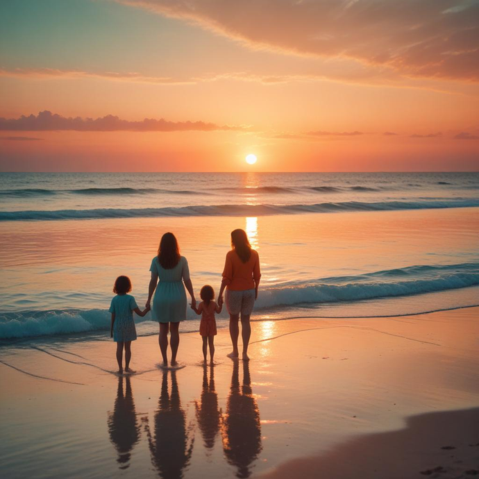 Golden Hour Family Bliss on the Beach