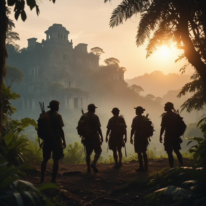 Silhouettes of Adventure: A Sunrise Mystery in the Jungle