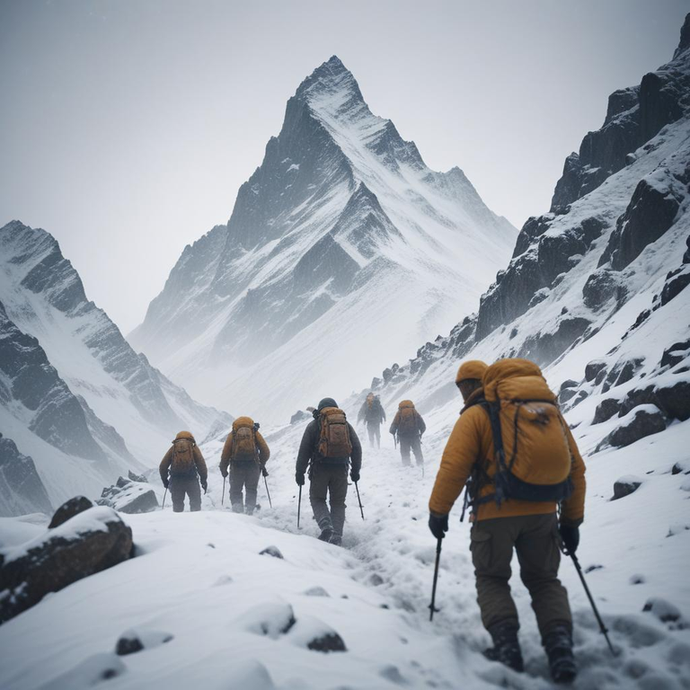 Conquering the Summit: Hikers Brave the Majestic Mountain Pass