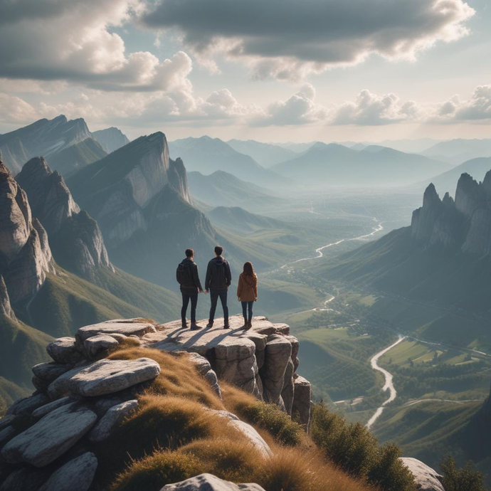 Lost in the Vastness: A Moment of Serenity on the Clifftop