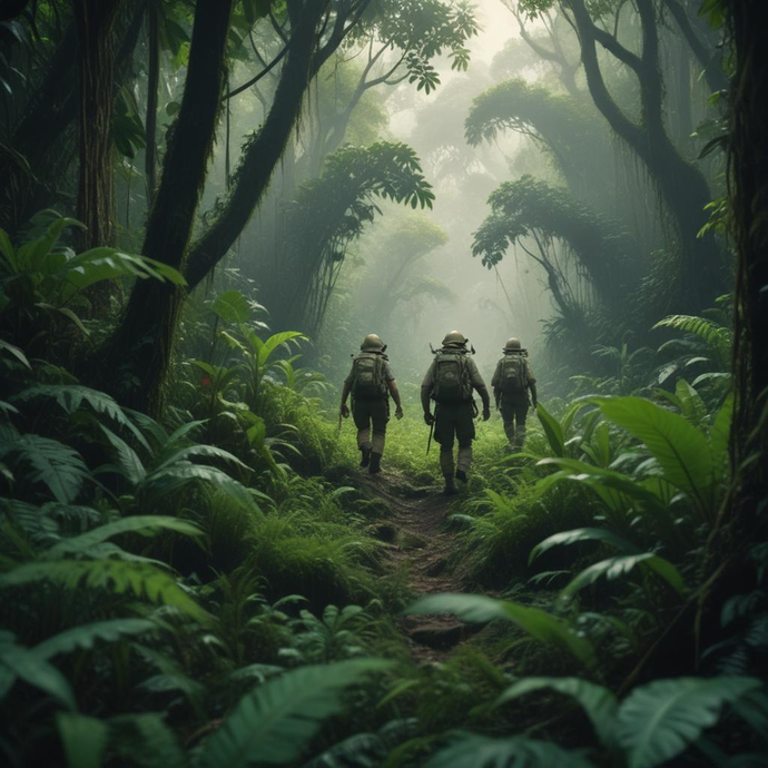 Lost in the Mist: Soldiers Navigate a Mysterious Jungle