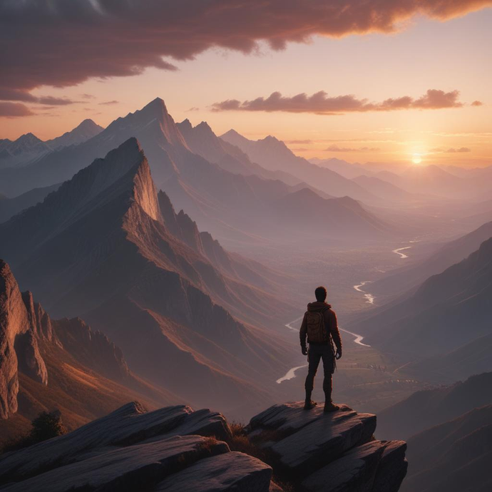 Sunrise Serenity: A Hiker’s Moment of Solitude