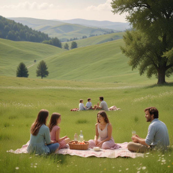 A Perfect Picnic in a Serene Meadow