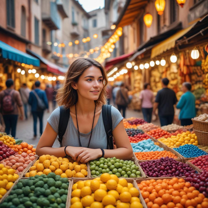 A Burst of Color and Life: Capturing the Energy of a Bustling Market