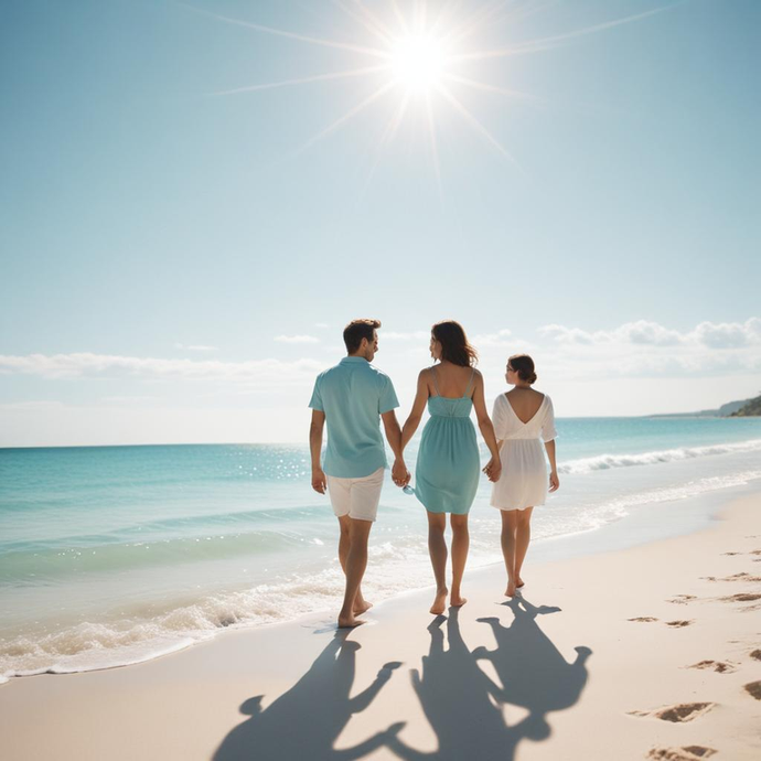 Sun-Kissed Happiness: A Moment of Joy on the Beach