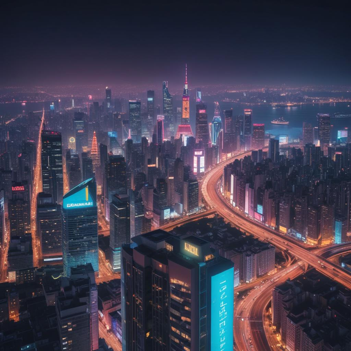 City Lights, Highway Dreams: A Futuristic Urban Tapestry