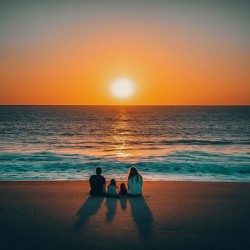 Sunset Serenity: A Family’s Moment of Peace