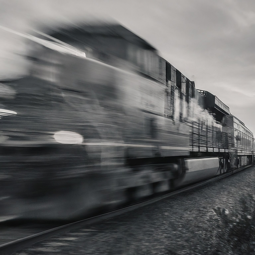 Blur of Power: A Freight Train Races Through Time