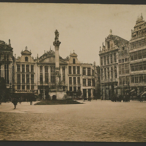 A Timeless Square: Echoes of History in Sepia