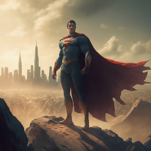 Hope Amidst the Ruins: Superman Stands Tall