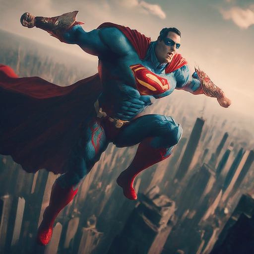 Superman Takes Flight in a Moment of Heroic Action