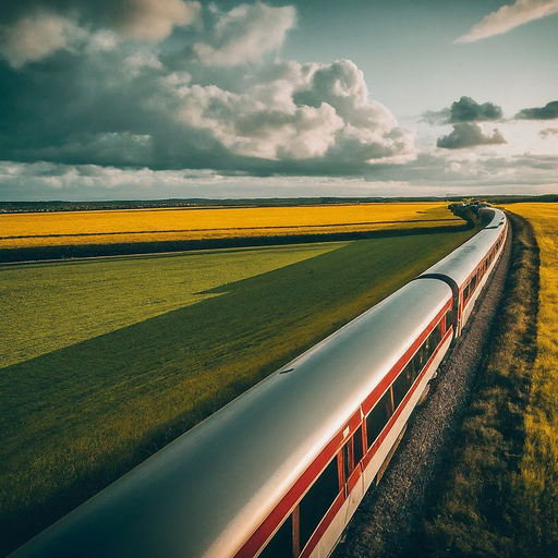 Tranquil Journey Through Rolling Fields