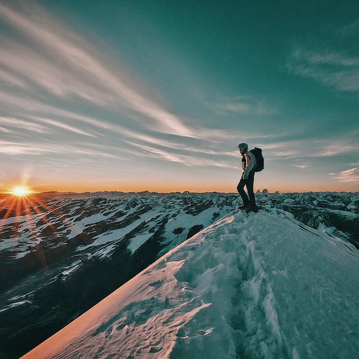 A Solitary Figure Against the Dawn