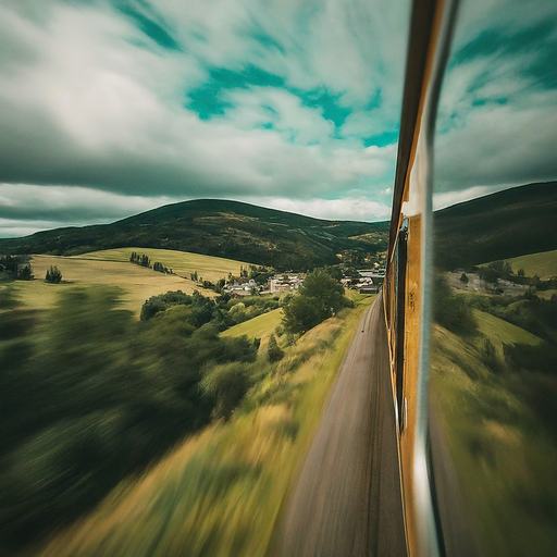 Tranquil Journey Through Rolling Hills