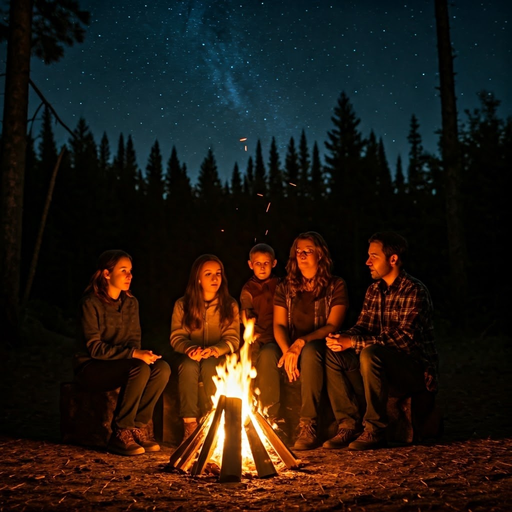 Campfire Glow: A Night of Warmth and Intimacy