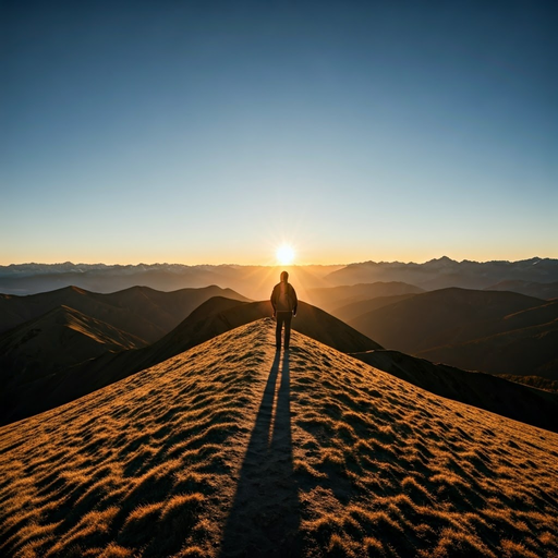 Silhouetted Against the Sunset: A Moment of Adventure