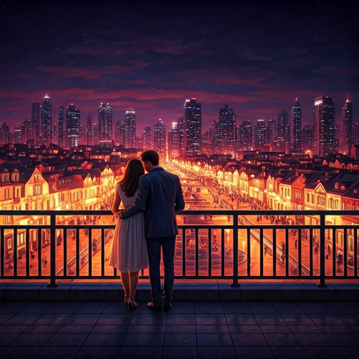 City Lights, City Dreams: A Rooftop Romance