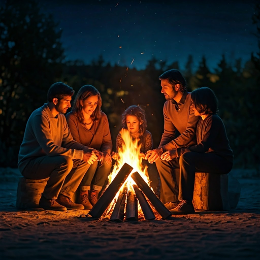 Warmth and Wonder: A Cozy Campfire Gathering