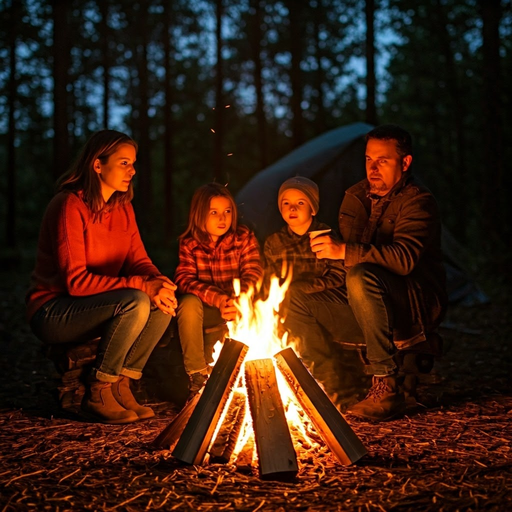 Campfire Glow: A Family’s Night of Warmth and Togetherness