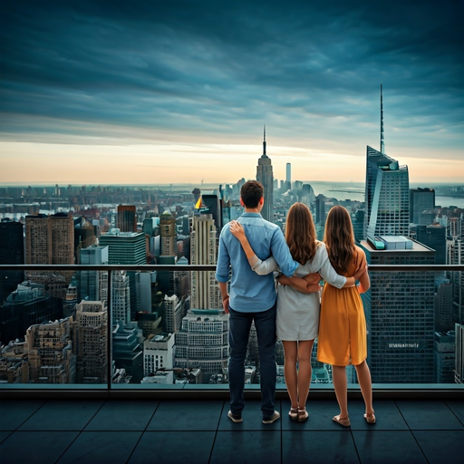 City Lights, Hopeful Hearts: A Romantic Rooftop Moment