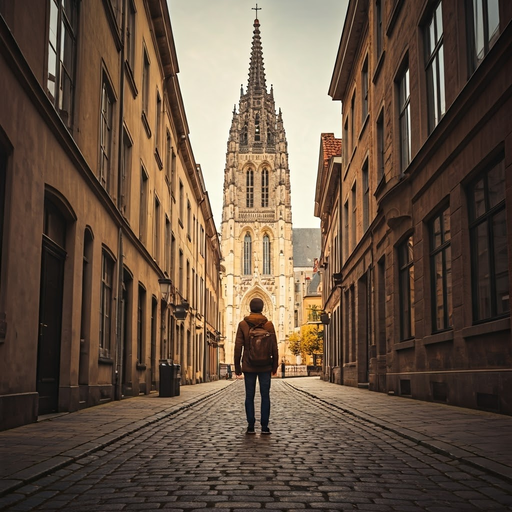 A Solitary Journey Towards the Spire