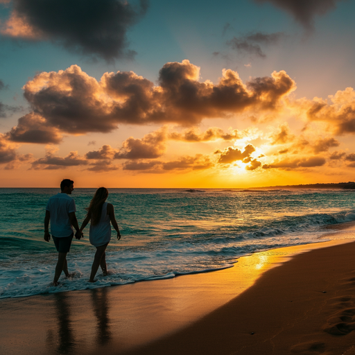 Sunset Romance on the Beach