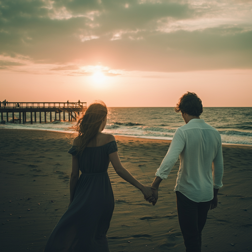 Silhouettes of Love at Sunset