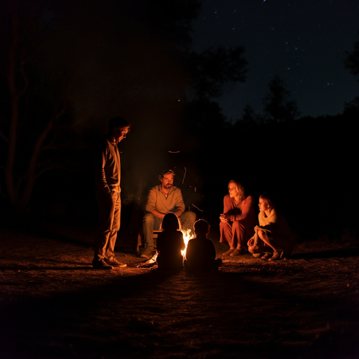 Campfire Serenity: A Moment of Tranquility in the Dark Forest