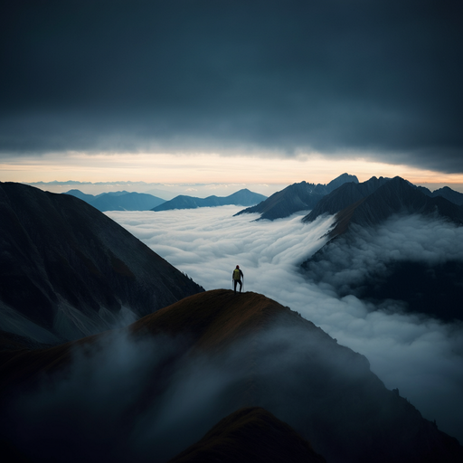 Lost in the Clouds: A Hiker’s Moment of Solitude