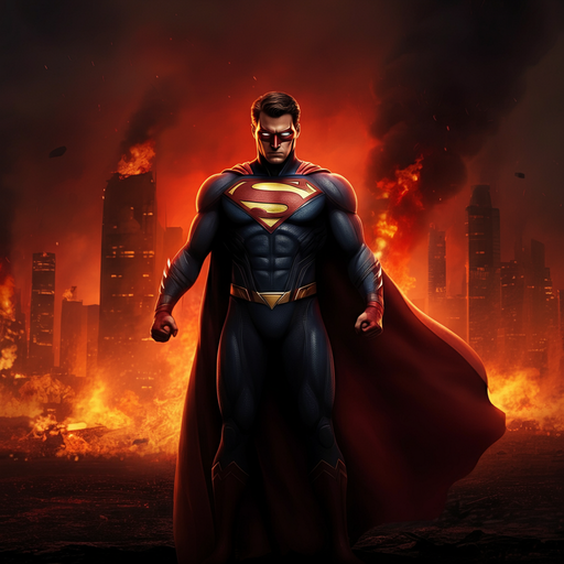 Superman Stands Against the Flames: A City’s Hope Amidst the Chaos