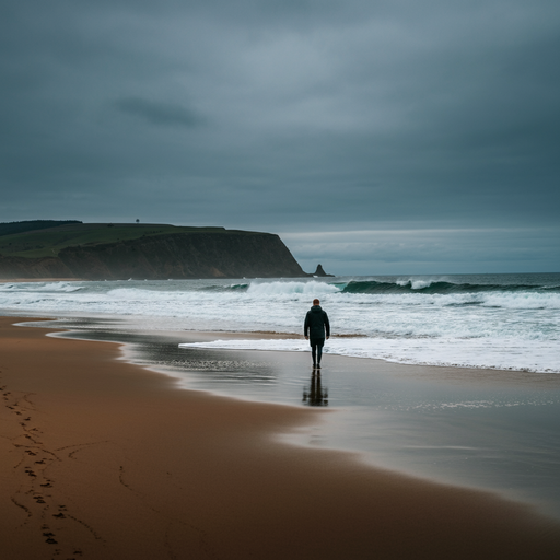 Solitude by the Stormy Sea