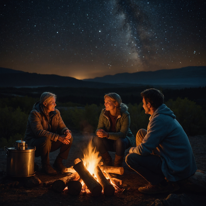 Campfire Nights Under a Starry Sky