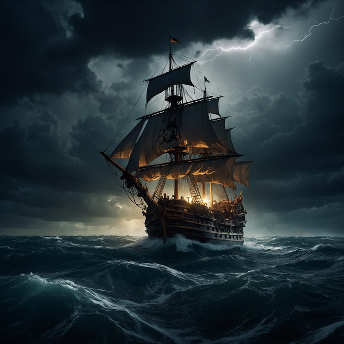 A Ship Battles the Storm’s Fury