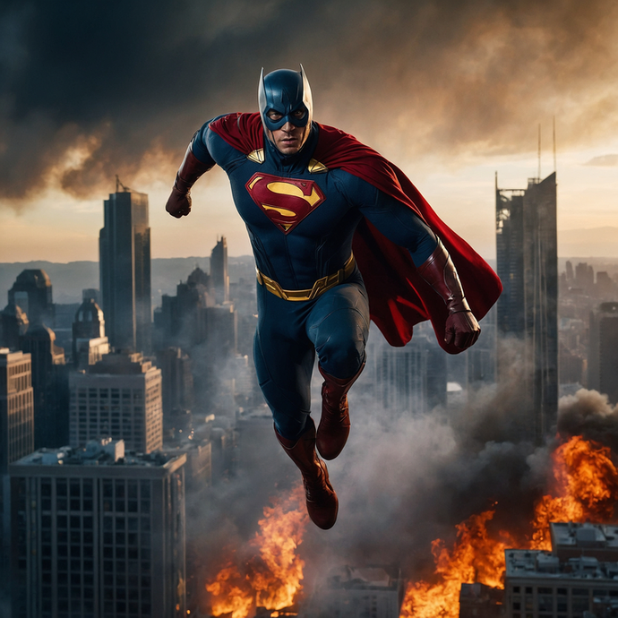 Superman Races Against Time to Save Burning City