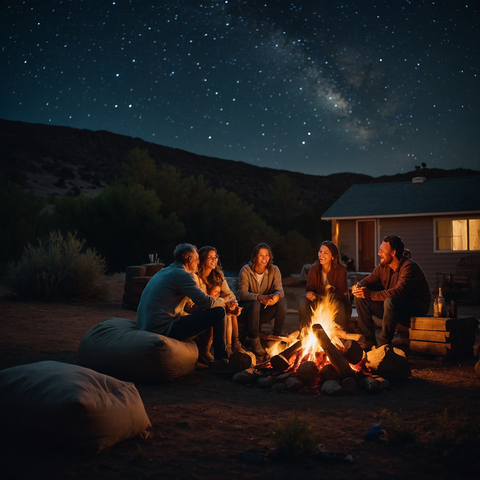 Campfire Nights: Where Stars Shine and Friends Gather