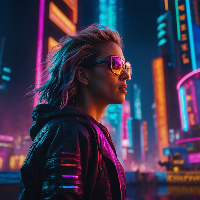 Neon Nights: Cyberpunk Style Meets City Lights