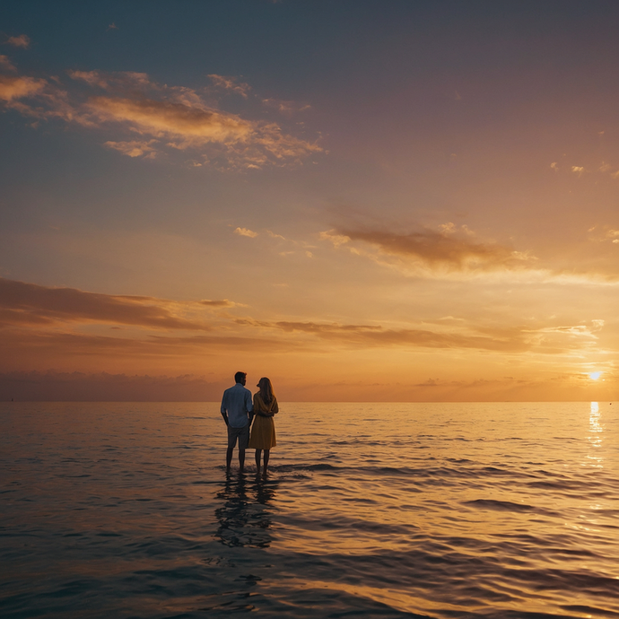 Silhouettes of Love at Sunset