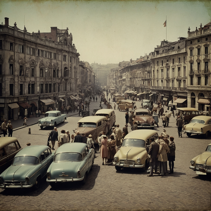 A Glimpse of 1950s City Life