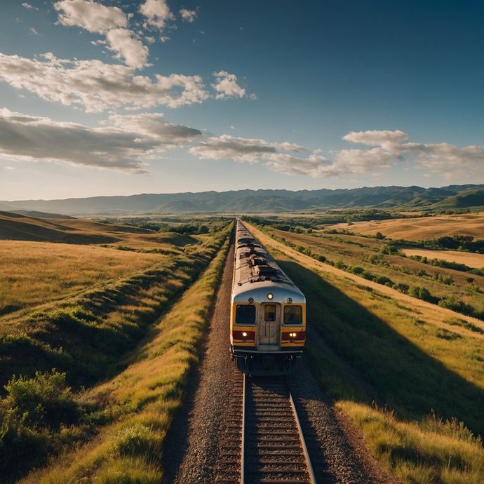 Tranquility in Motion: A Train Journey Through Verdant Valleys