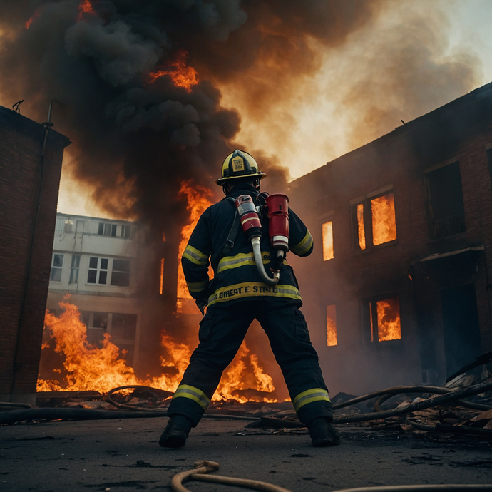 Firefighter Faces Down Inferno in Dramatic Rescue