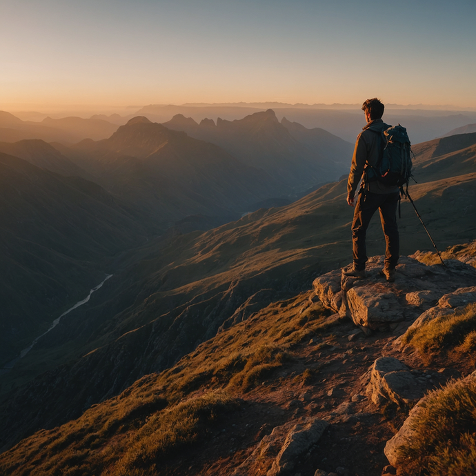 Golden Hour Majesty: A Hiker’s Moment of Awe