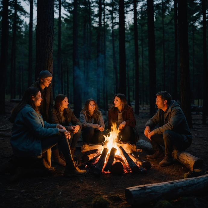 Campfire Nights: Laughter, Warmth, and Friendship