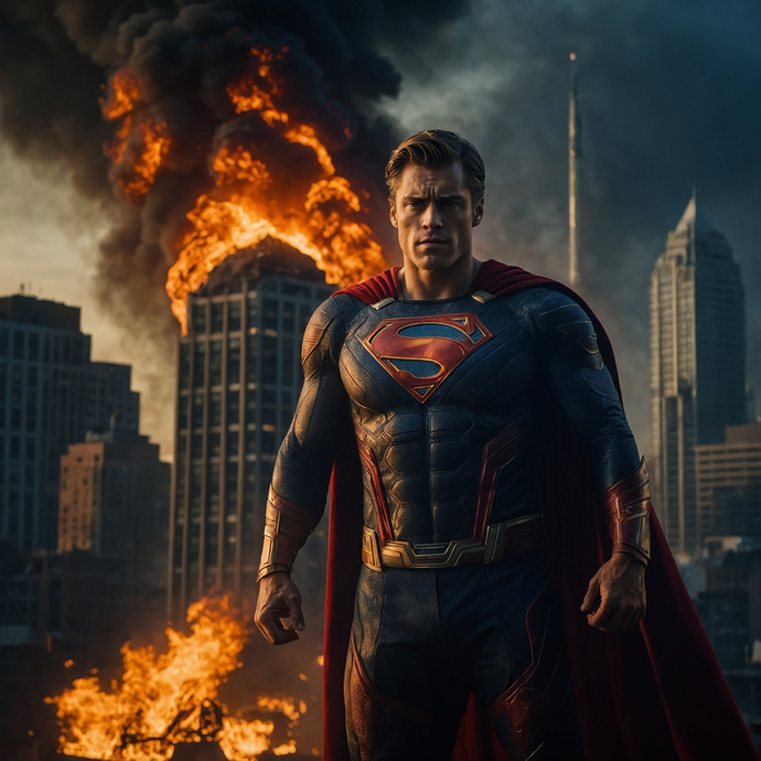 Superman Faces the Flames: Heroism Amidst the Chaos