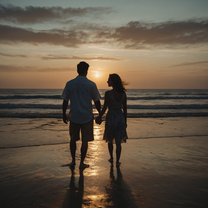 Sunset Romance: A Silhouette of Love