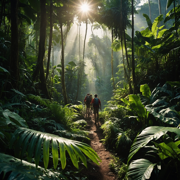 Sun-Dappled Jungle Path: A Journey of Mystery and Wonder