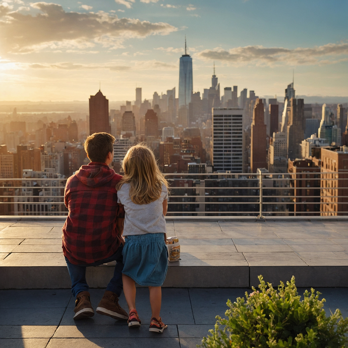 Golden Hour Serenity: A Rooftop Moment of Tranquility