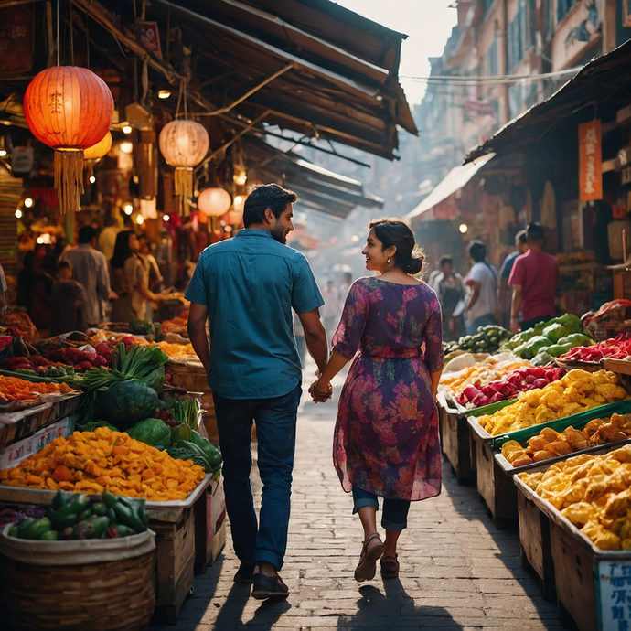 Love Blooms Amidst the Lanterns