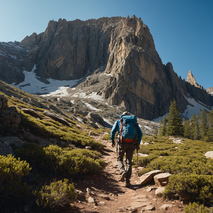 A Solitary Journey Through Majestic Peaks