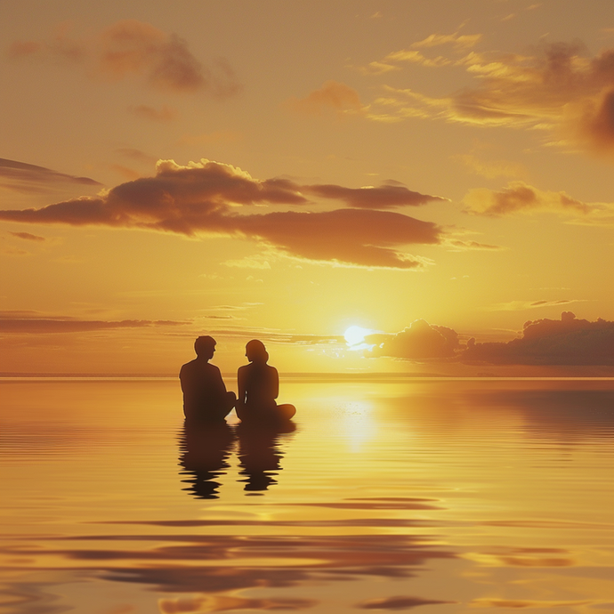 Silhouettes of Love at Sunset