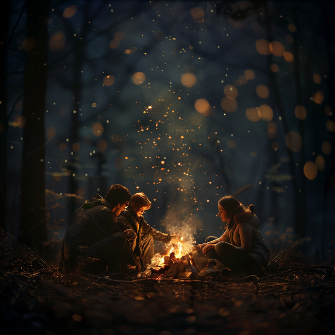 Campfire Mystery in the Dark Forest